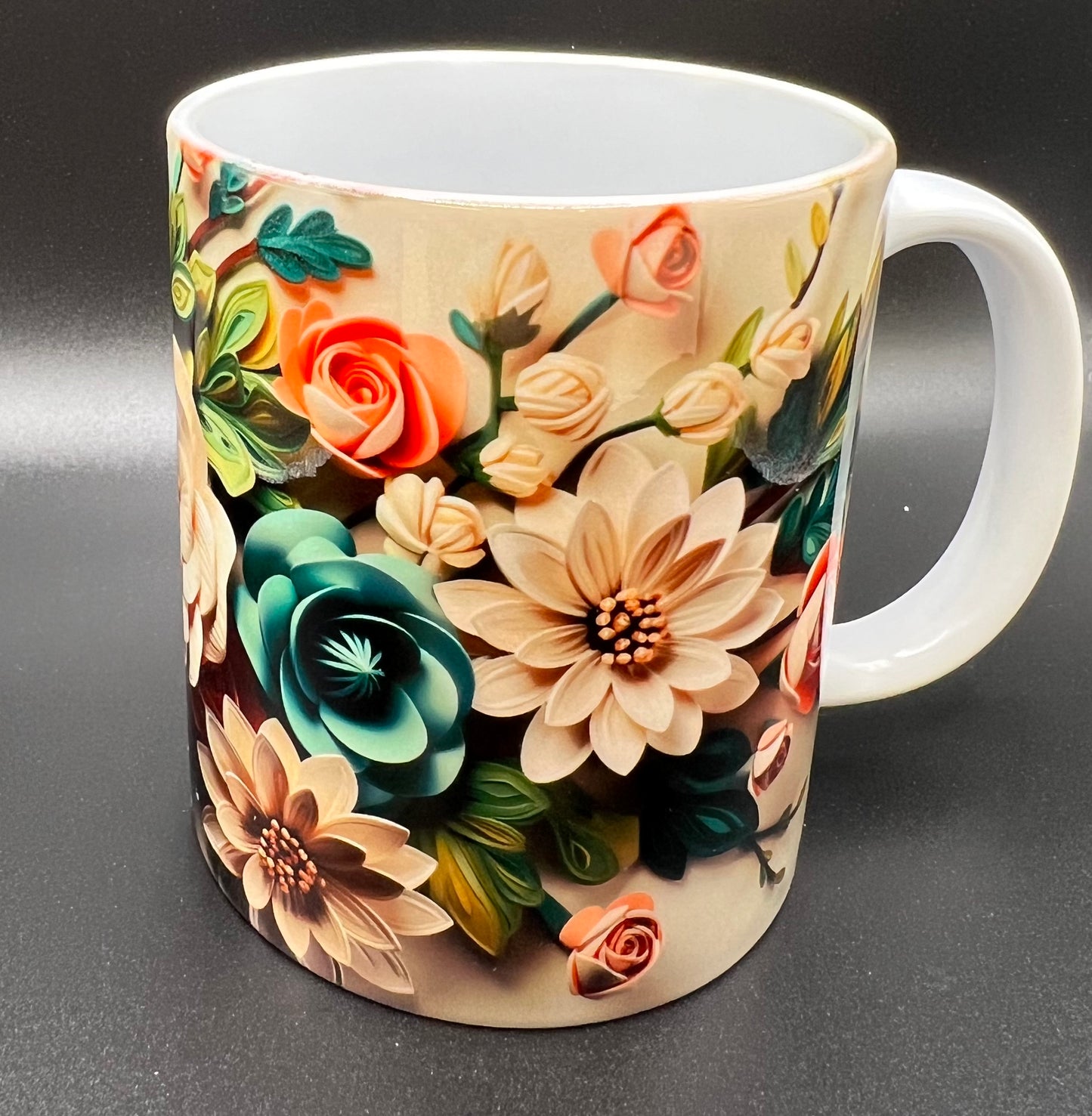 Tasse 11onz Fleur prêt à partir