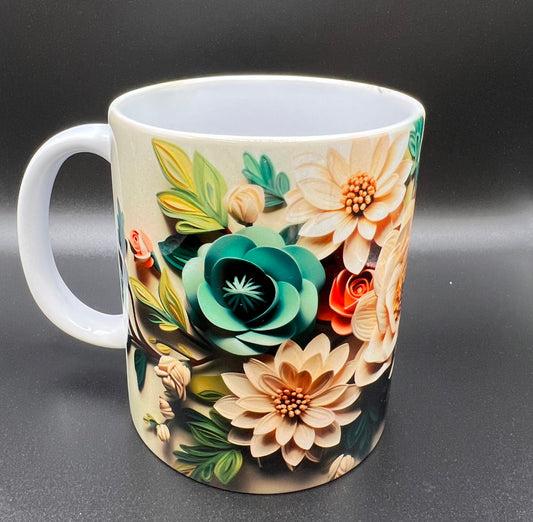 Tasse 11onz Fleur prêt à partir